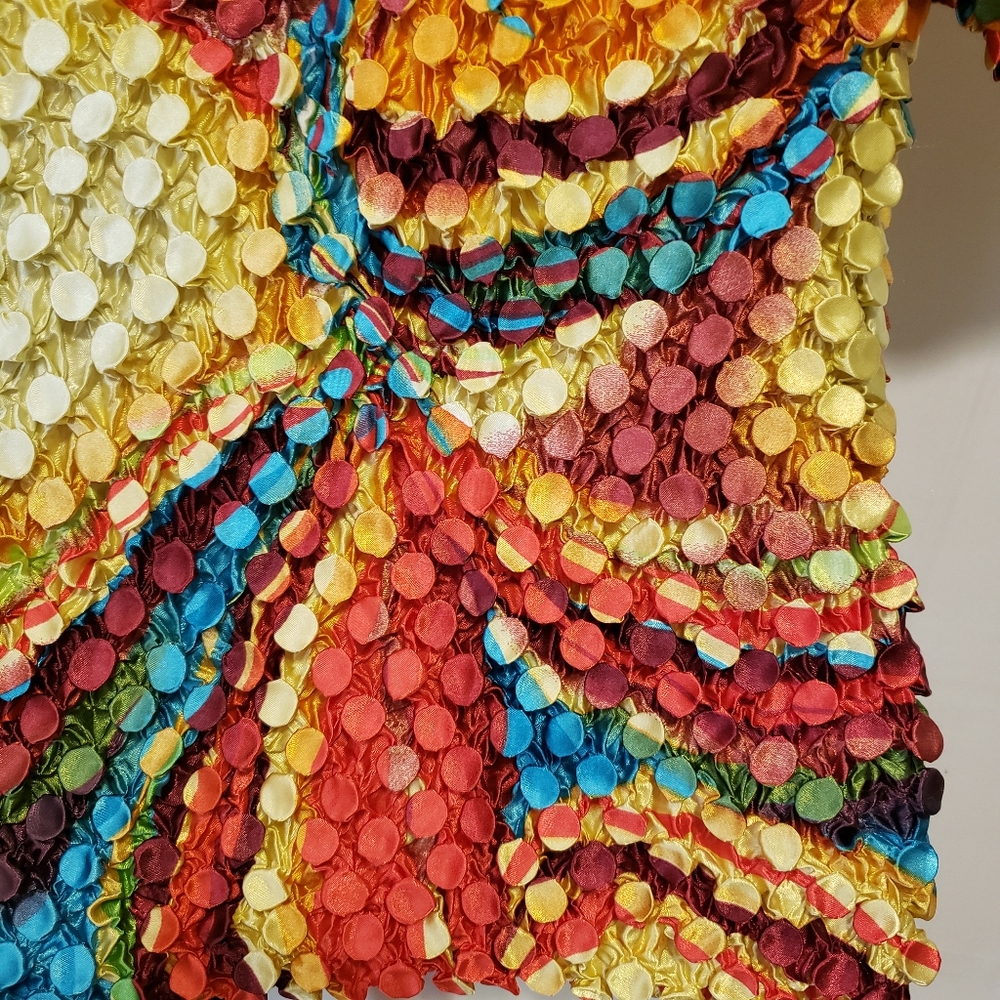 Multi‎ Color Stretch Button-like Blouse - Picture 3 of 8